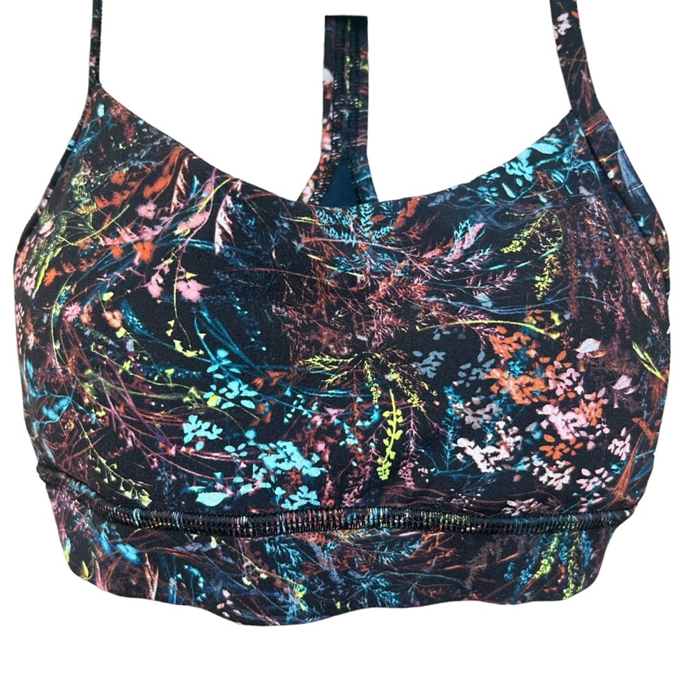 Lululemon Flow Y Bra B/C Cup Sz 2 NWOT in Foliage Overlay Multi Cottagecore RARE - Picture 6 of 16